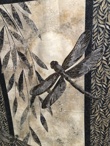 Dragonfly Moon Fabric Panel