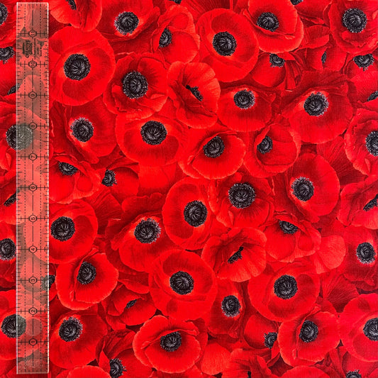 Poppy all over design Fabric