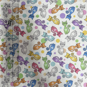 Colourful Cats Fabric