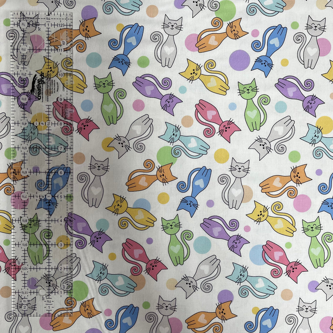 Colourful Cats Fabric