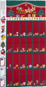 Santa Christmas Advent Calendar Panel