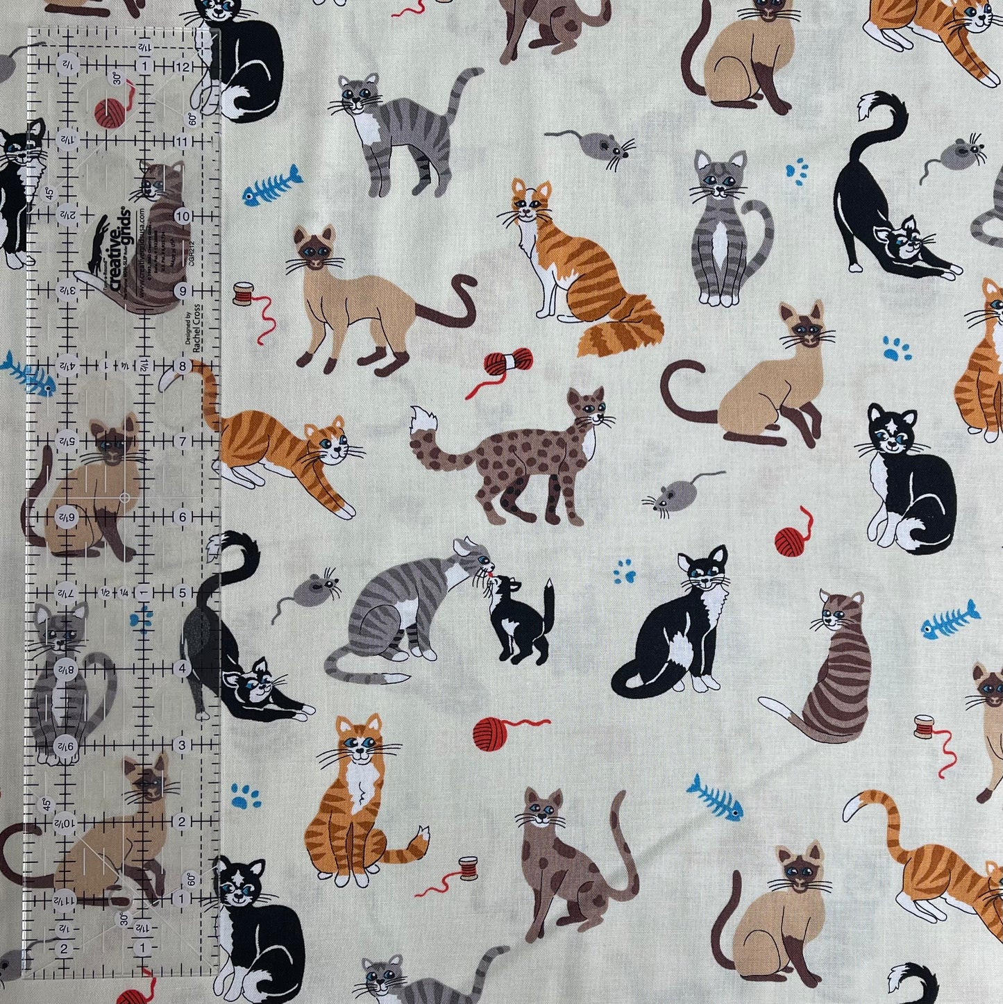 Cartoon Cats Fabric