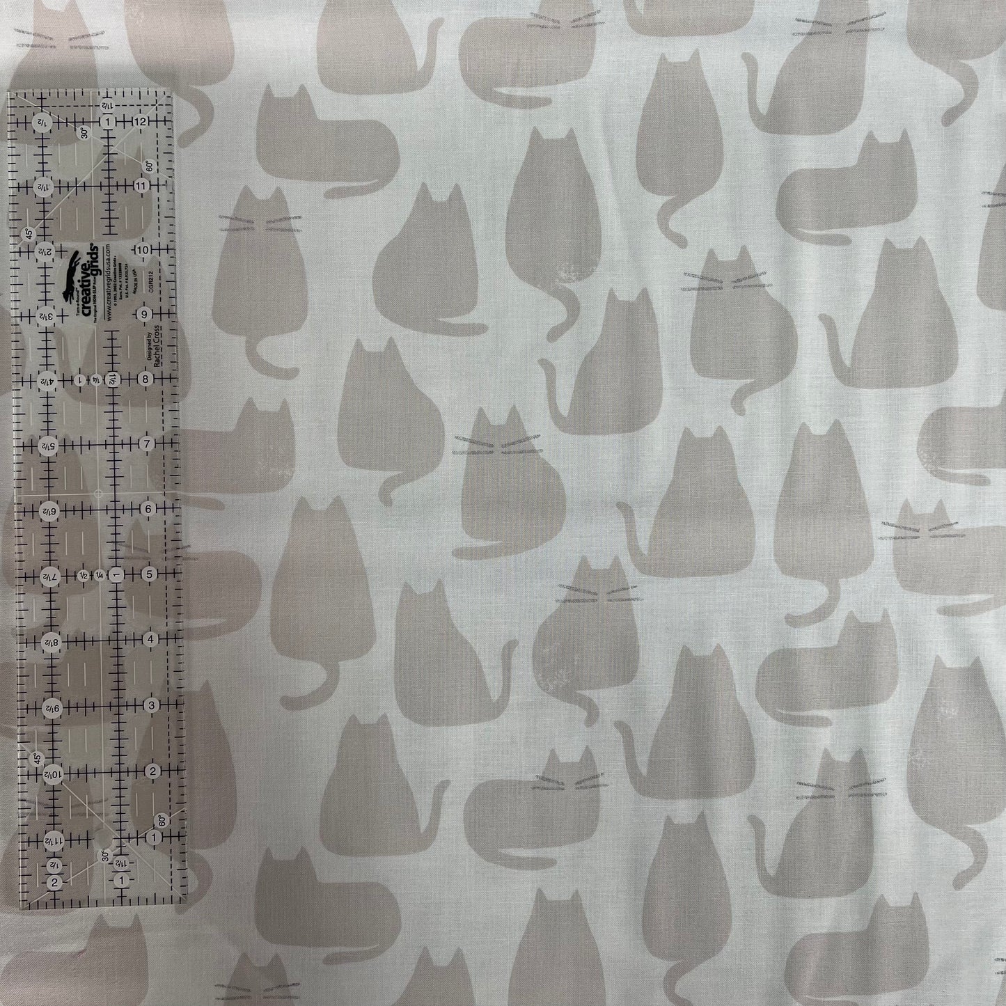 Cream Cats Fabric