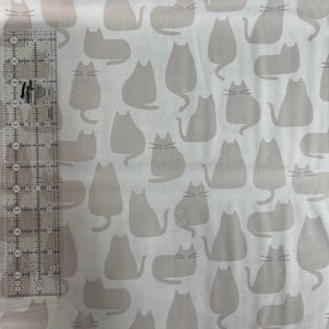 Cream Cats Fabric