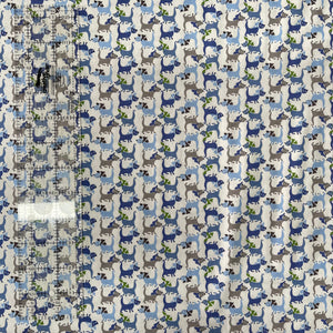 Blue & Green Cats Fabric