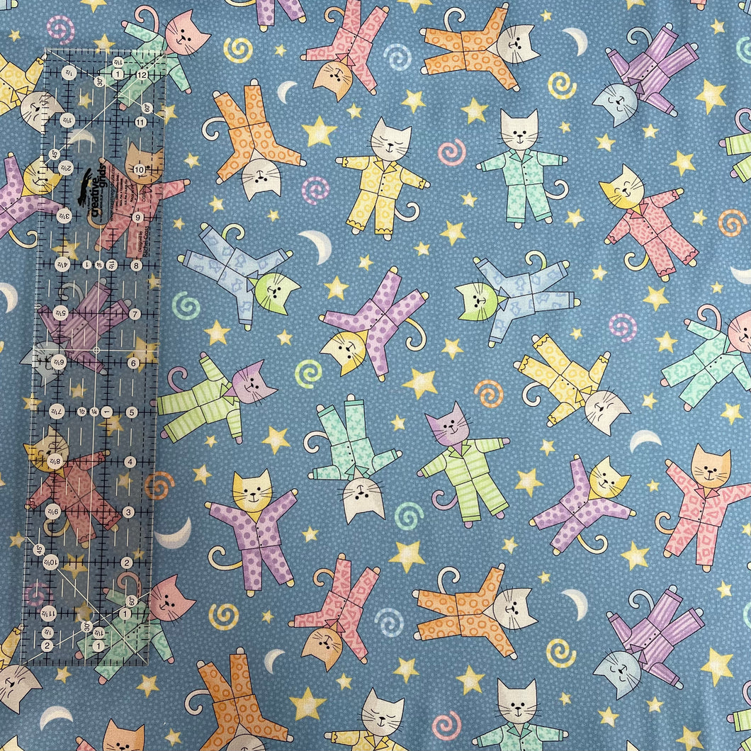 Cats in Pyjamas Fabric