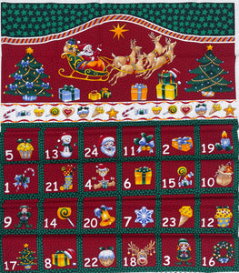 Santa Christmas Advent Calendar Panel