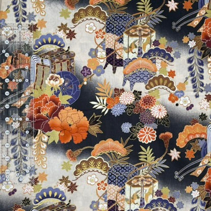 Navy Japanese Fabric