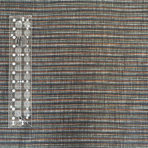 Textured Japanese Woven Fabric - Navy Stripe