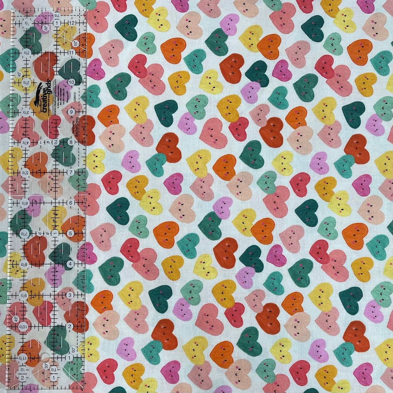 Colourful Hearts Fabric