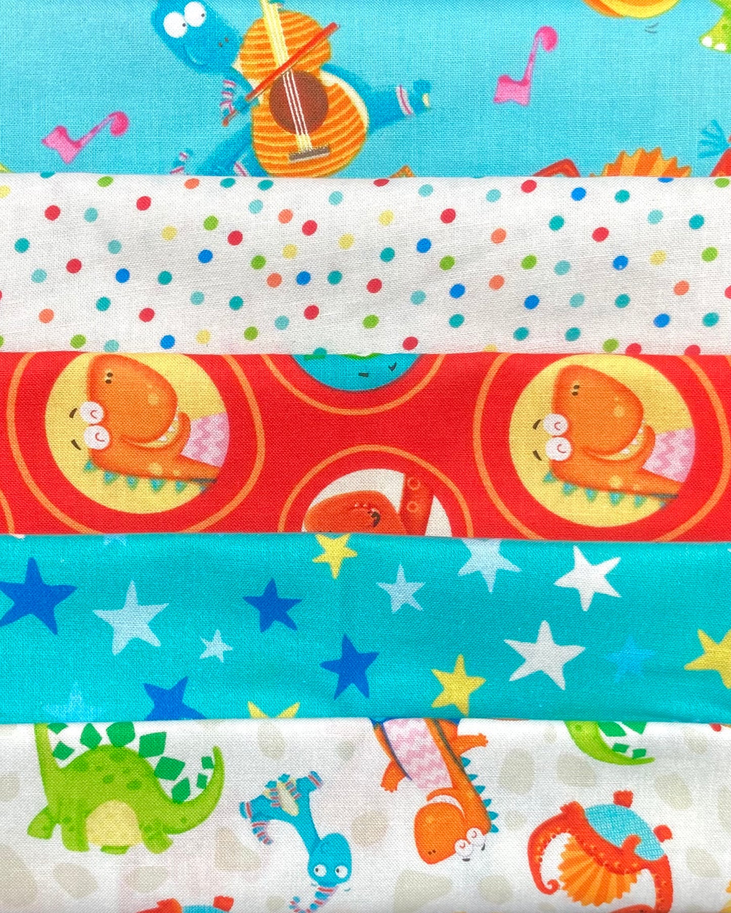 Dinosaur Themed 5 Fat Quarter Pack