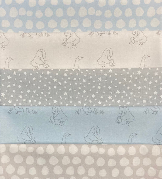 Baby Blue Themed 5 Fat Quarter Pack